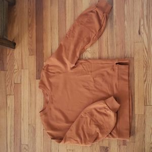 Anthropologie Size L Burnt Orange Crew Neck Sweater